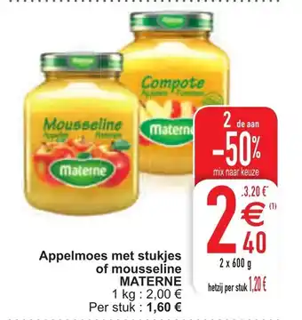 Cora Materne Appelmoes met stukjes of mousseline aanbieding