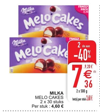 Cora Milka Melo Cakes aanbieding