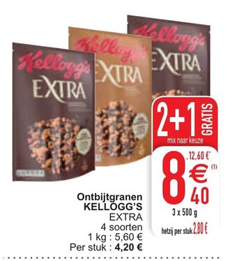Cora Kellogg's Ontbijtgranen aanbieding