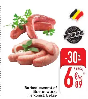 Barbecueworst of Boerenworst