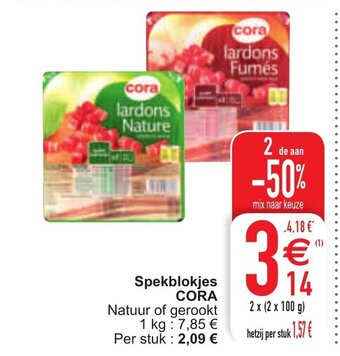 Cora Spekblokjes aanbieding