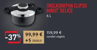 Cora Tefal snelkookpan clipso minut' delice 6L aanbieding