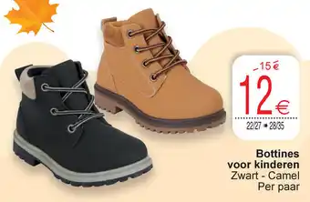 Cora Bottines voor kinderen zwart-camel 22/27-28/35 aanbieding
