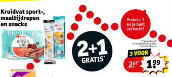 Kruidvat Kruidvat sport-, maaltijdrepen en snacks aanbieding