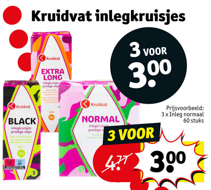 Kruidvat inlegkruisjes promotie bij Kruidvat