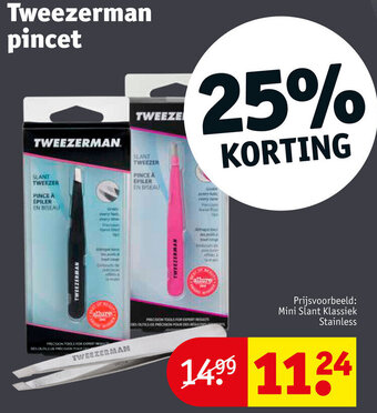 Kruidvat Tweezerman pincet aanbieding