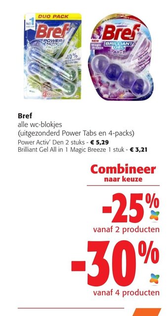 Colruyt Bref power activ' den 2 stuks aanbieding