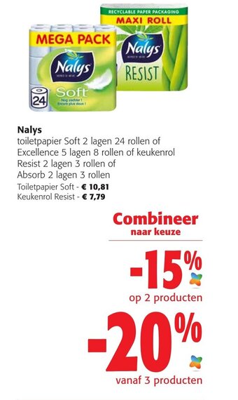 Colruyt Nalys toiletpapier soft aanbieding