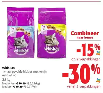 Colruyt Whiskas met tonijn aanbieding