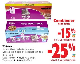 Colruyt Whiskas classic selectie aanbieding