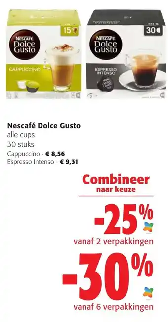 Colruyt Nescafe dolce gusto 30 stuks cappuccino aanbieding
