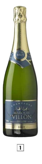 Colruyt Champagne Marquis de Villon brut 75 cl aanbieding