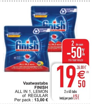 Cora Finish Vaatwastabs aanbieding