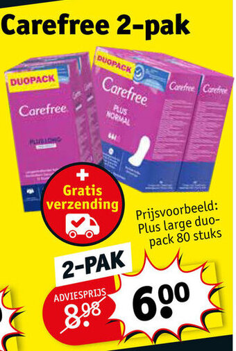 Kruidvat Carefree 2-pak aanbieding