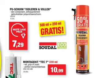 Hubo Soudal Pu-Schuim "Isoleren & Vullen" 122318 aanbieding