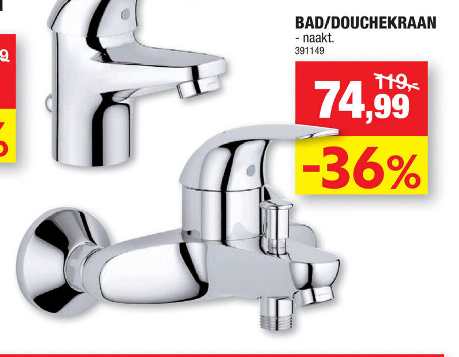 Grohe Bad/Douchekraan 391149 promotie bij Hubo