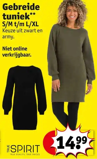 Kruidvat Gebreide tuniek S/M t/m L/XL aanbieding