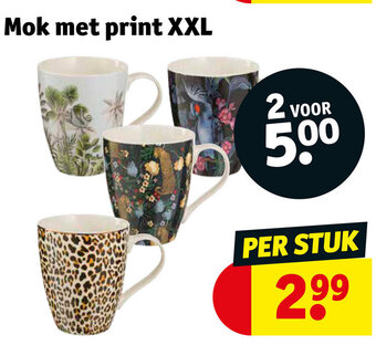 Kruidvat Mok met print XXL aanbieding