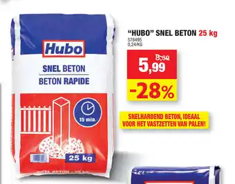Hubo "Hubo" Snel Beton 25kg 578495 aanbieding