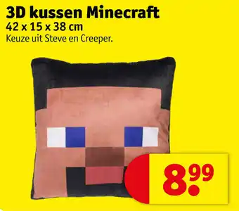 3D Kussen Minecraft 42x15x38cm