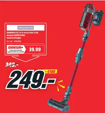 MediaMarkt Rowenta 25.2 v x-force flex 11.60 animal steelstofzuiger aanbieding