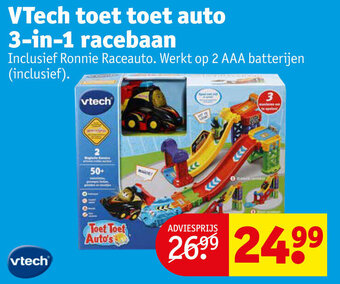 Kruidvat VTech toet toet auto 3-in-1 racebaan aanbieding