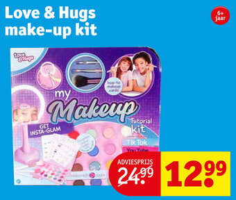 Kruidvat Love & Hugs make-up kit aanbieding