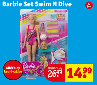 Kruidvat Barbie Set Swim N Dive aanbieding
