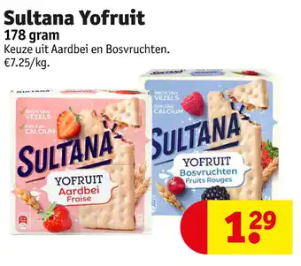 Kruidvat Sultana Yofruit 178gram aanbieding