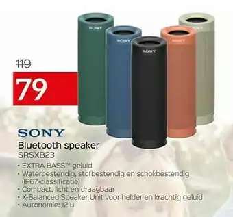 Sony bluetooth speaker srsxb23