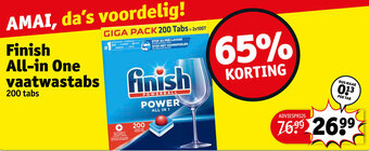 Kruidvat Finish All-in One vaatwastabs aanbieding