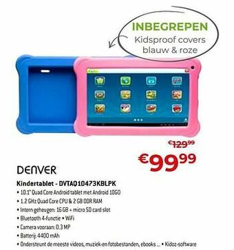 Denver kindertablet - dvtaq10473kblpk