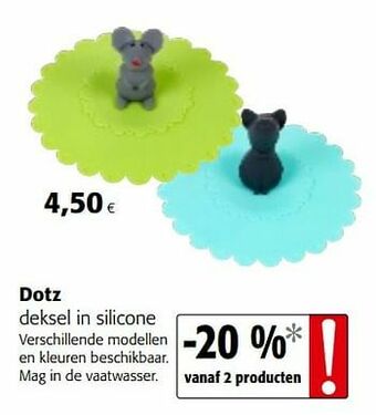 Colruyt Dotz deksel in silicone aanbieding
