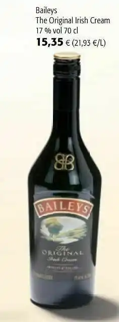 Colruyt Baileys the original irish cream aanbieding