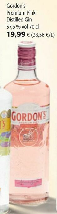 Colruyt Gordon`s premium pink distilled gin aanbieding