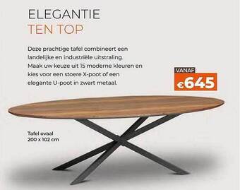 Euroshop Tafel ovaal aanbieding