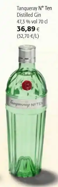 Colruyt Tanqueray n° ten distilled gin aanbieding