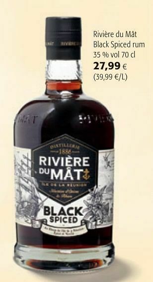 Colruyt Rivière du mât black spiced rum aanbieding