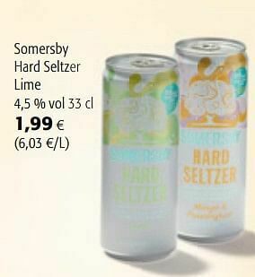 Colruyt Somersby hard seltzer lime aanbieding