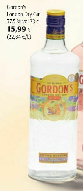 Colruyt Gordon`s london dry gin aanbieding