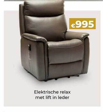 Euroshop Elektrische relax met lift in leder aanbieding