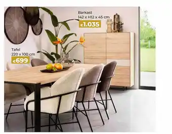 Barkast, tafel