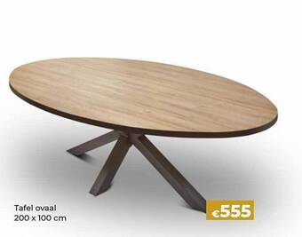 Euroshop Tafel ovaal aanbieding
