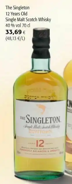 The singleton 12 years old single malt scotch whisky