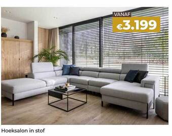 Euroshop Hoeksalon in stof aanbieding