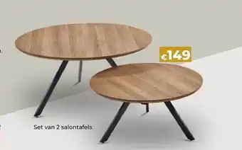 Set van 2 salontafels