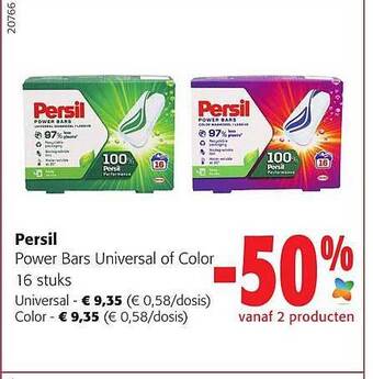Colruyt Persil power bars universal of color aanbieding