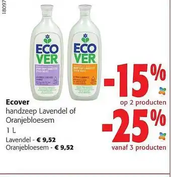 Colruyt Ecover handzeep aanbieding