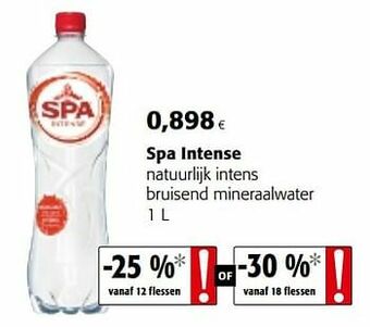 Colruyt Spa intense natuurlijk intens bruisend mineraalwater aanbieding