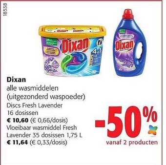 Colruyt Dixan wasmiddelen aanbieding